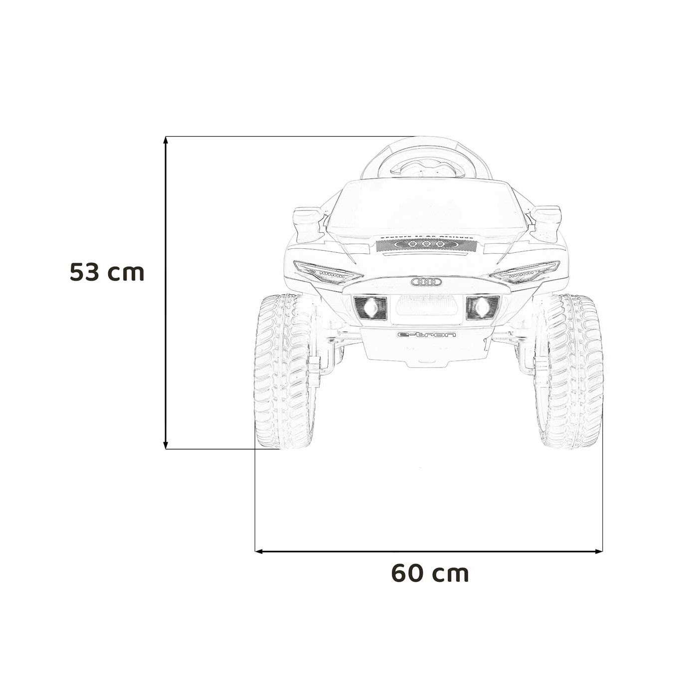 Vozidlo Audi RSQ E-TRON šedé