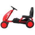 První pedálová motokára pro mladší děti červená + řetězový pohon + gumová kola