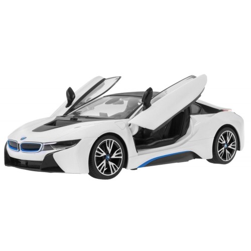 BMW i8 bílé RASTAR model 1:14  auto na dálkové ovládání + 2,4 GHz dálkové ovládání