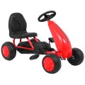 První pedálová motokára pro mladší děti červená + řetězový pohon + gumová kola