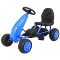 První pedálová motokára pro mladší děti modrá + řetězový pohon + gumová kola