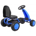 První pedálová motokára pro mladší děti modrá + řetězový pohon + gumová kola