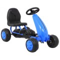 První pedálová motokára pro mladší děti modrá + řetězový pohon + gumová kola