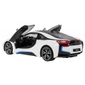 BMW i8 bílé RASTAR model 1:14  auto na dálkové ovládání + 2,4 GHz dálkové ovládání