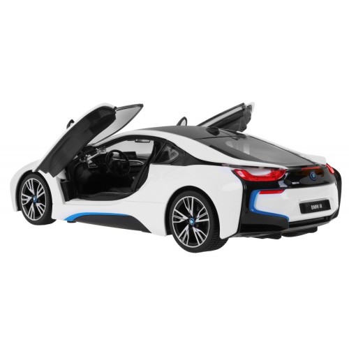 BMW i8 bílé RASTAR model 1:14  auto na dálkové ovládání + 2,4 GHz dálkové ovládání