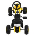 První pedálová motokára pro nejmladší žlutá + řetězový pohon + kola z gumy