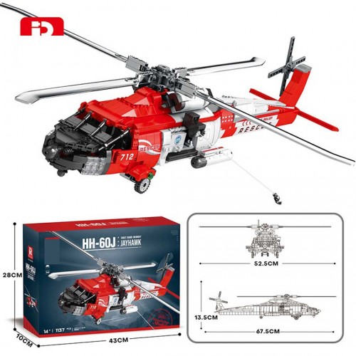 Sada bloků vrtulníku HH-60J 1137 ks.