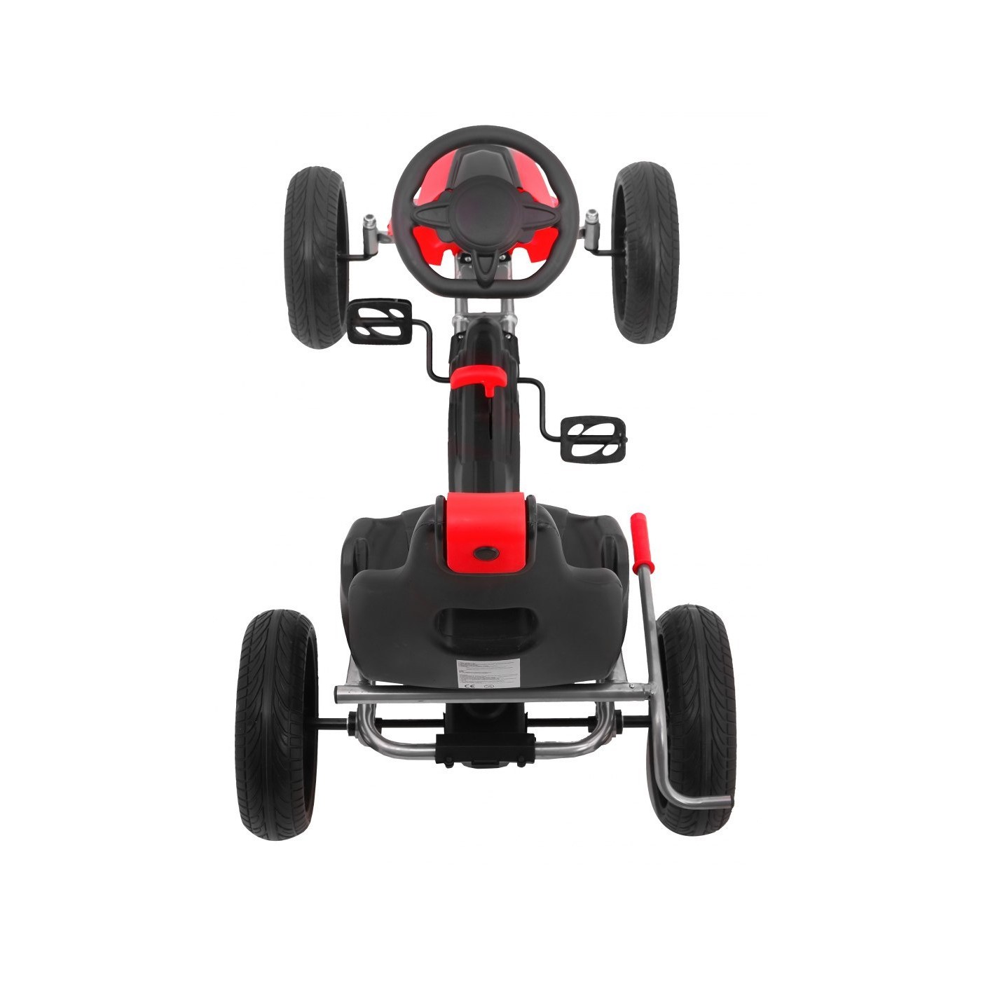 Grand Ride Kart 3 + na pedály pro děti + červená EVA kola nastavení sedadla ruční brzda