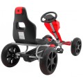 Grand Ride Kart 3 + na pedály pro děti + červená EVA kola nastavení sedadla ruční brzda