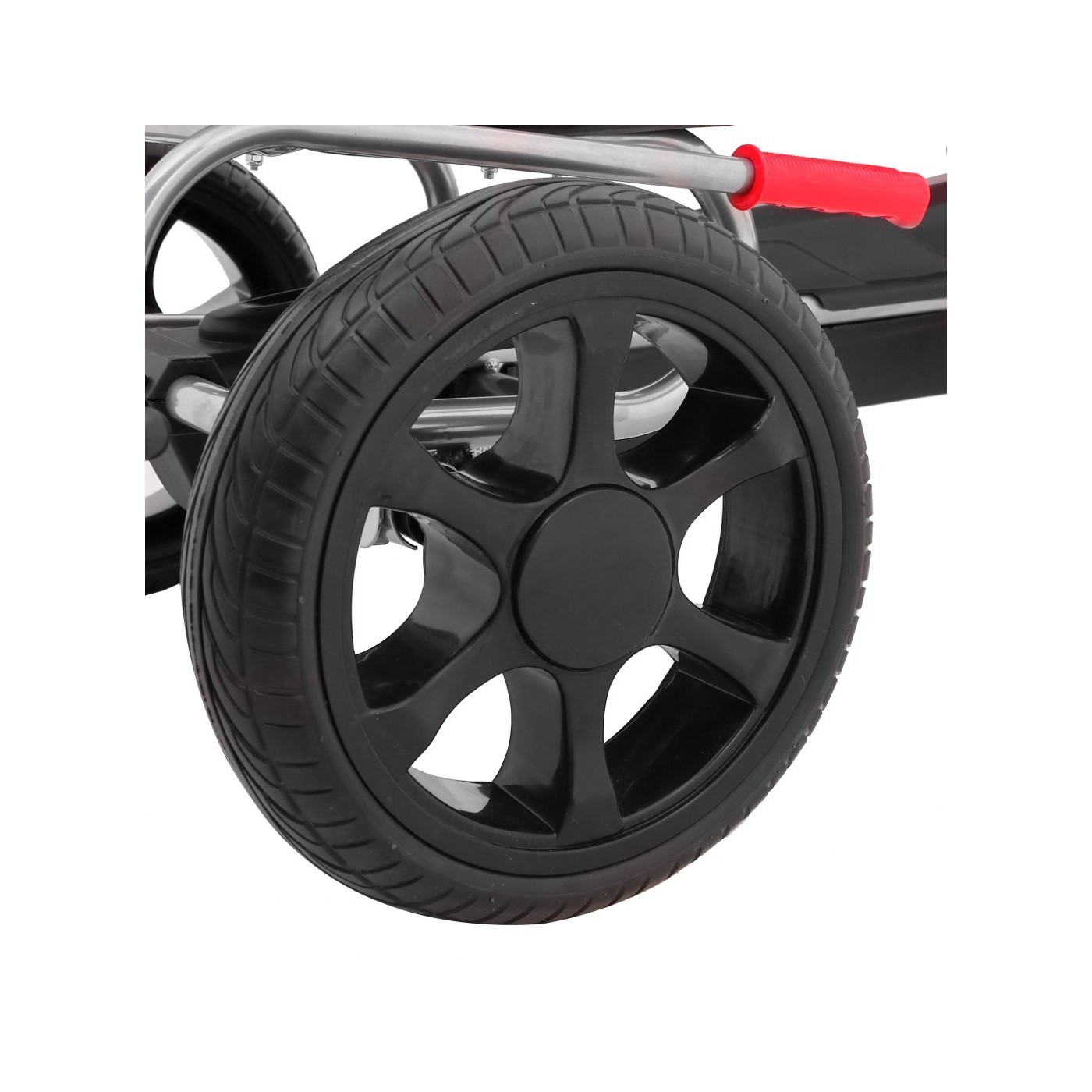 Grand Ride Kart 3 + na pedály pro děti + červená EVA kola nastavení sedadla ruční brzda