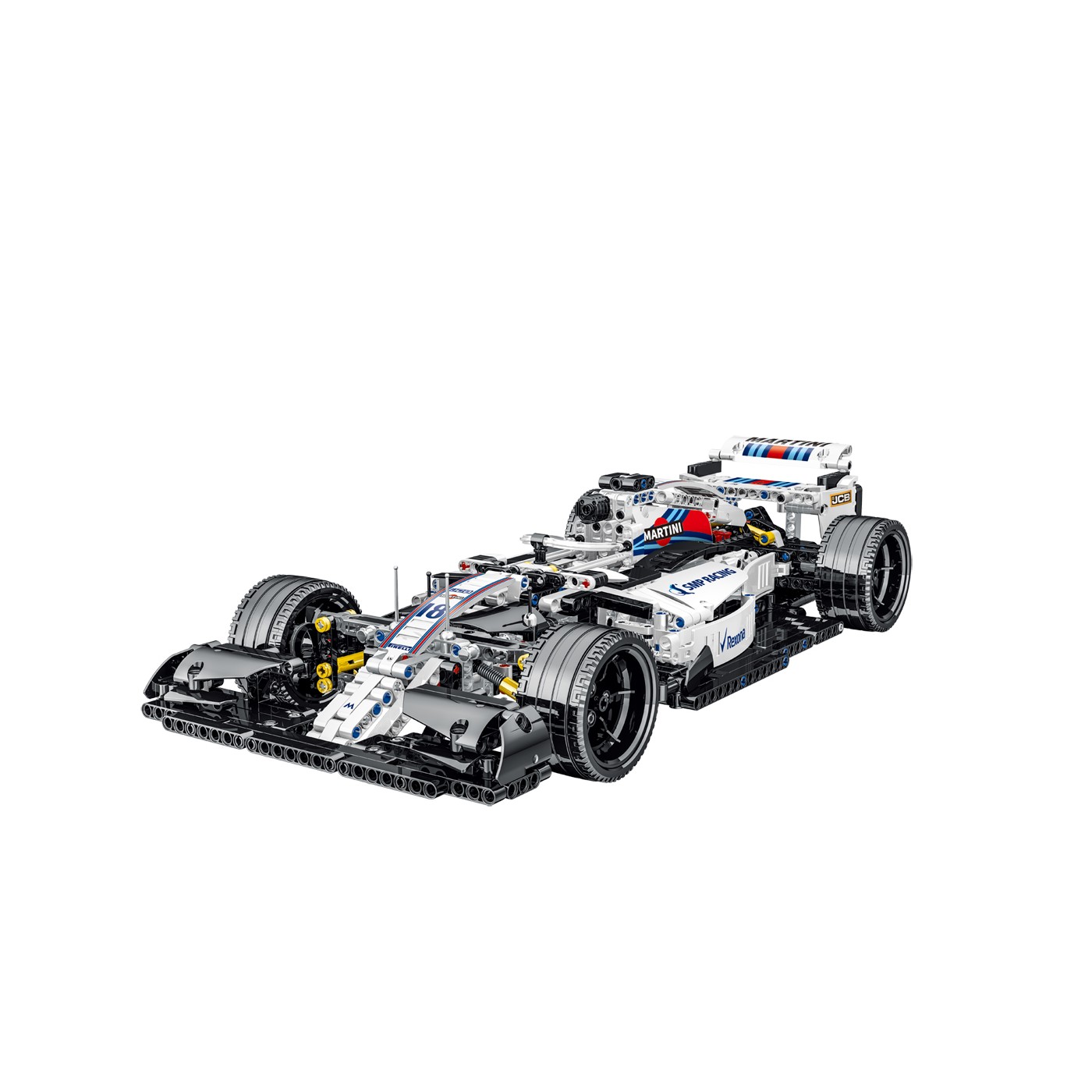 Bolid F1 Block Set Bílá 1152 ks.