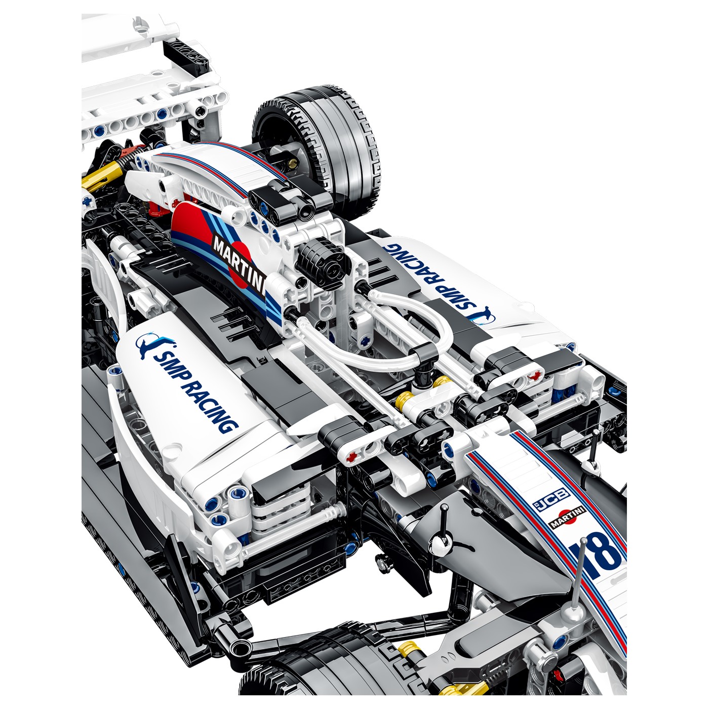 Bolid F1 Block Set Bílá 1152 ks.