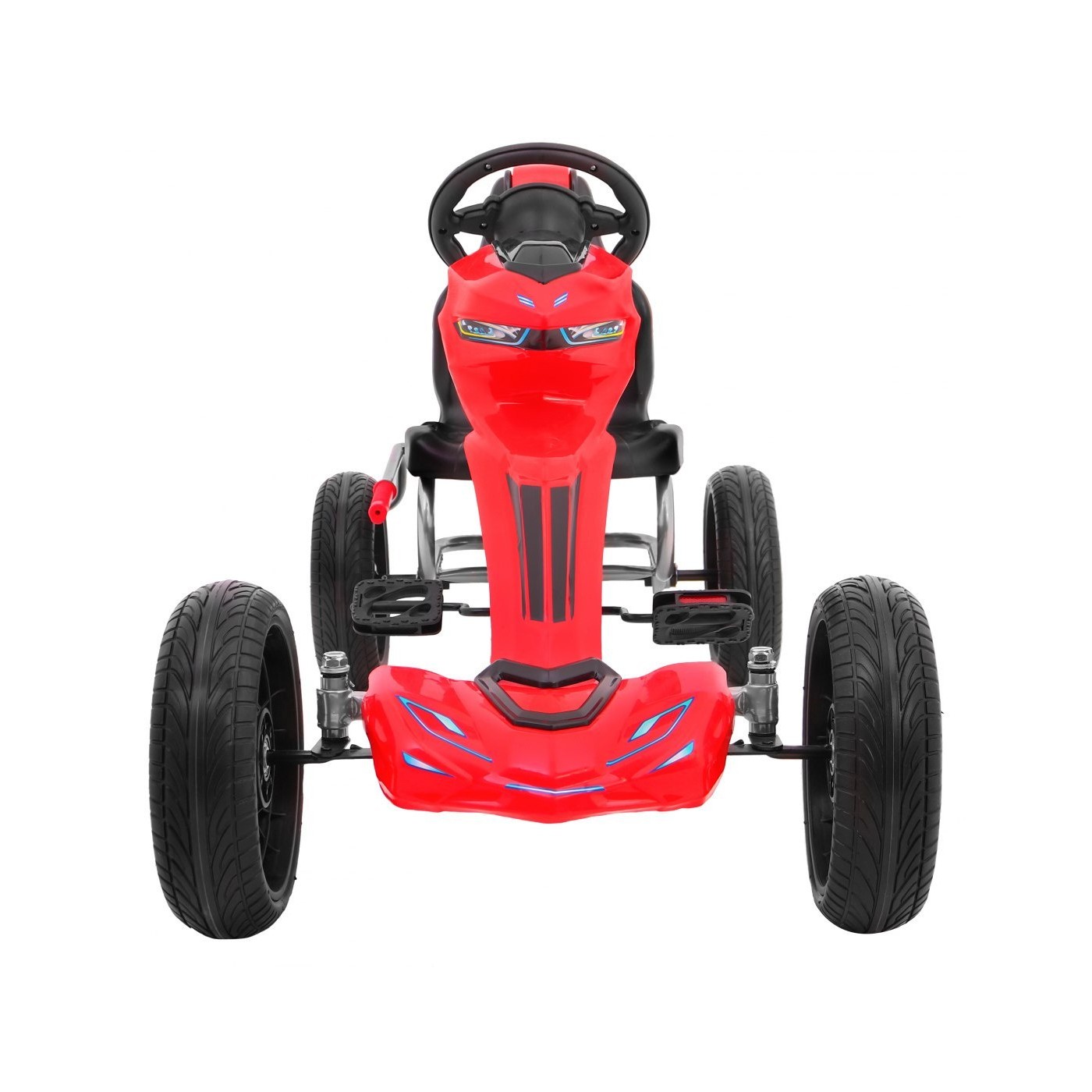 Grand Ride Kart 3 + na pedály pro děti + červená EVA kola nastavení sedadla ruční brzda