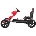 Grand Ride Kart 3 + na pedály pro děti + červená EVA kola nastavení sedadla ruční brzda