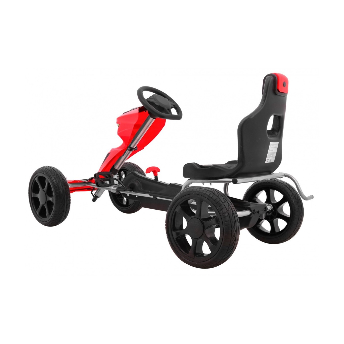 Grand Ride Kart 3 + na pedály pro děti + červená EVA kola nastavení sedadla ruční brzda