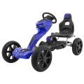  Grand Ride Kart na pedály pro děti 3+ modrá EVA kola nastavení sedadla ruční brzda