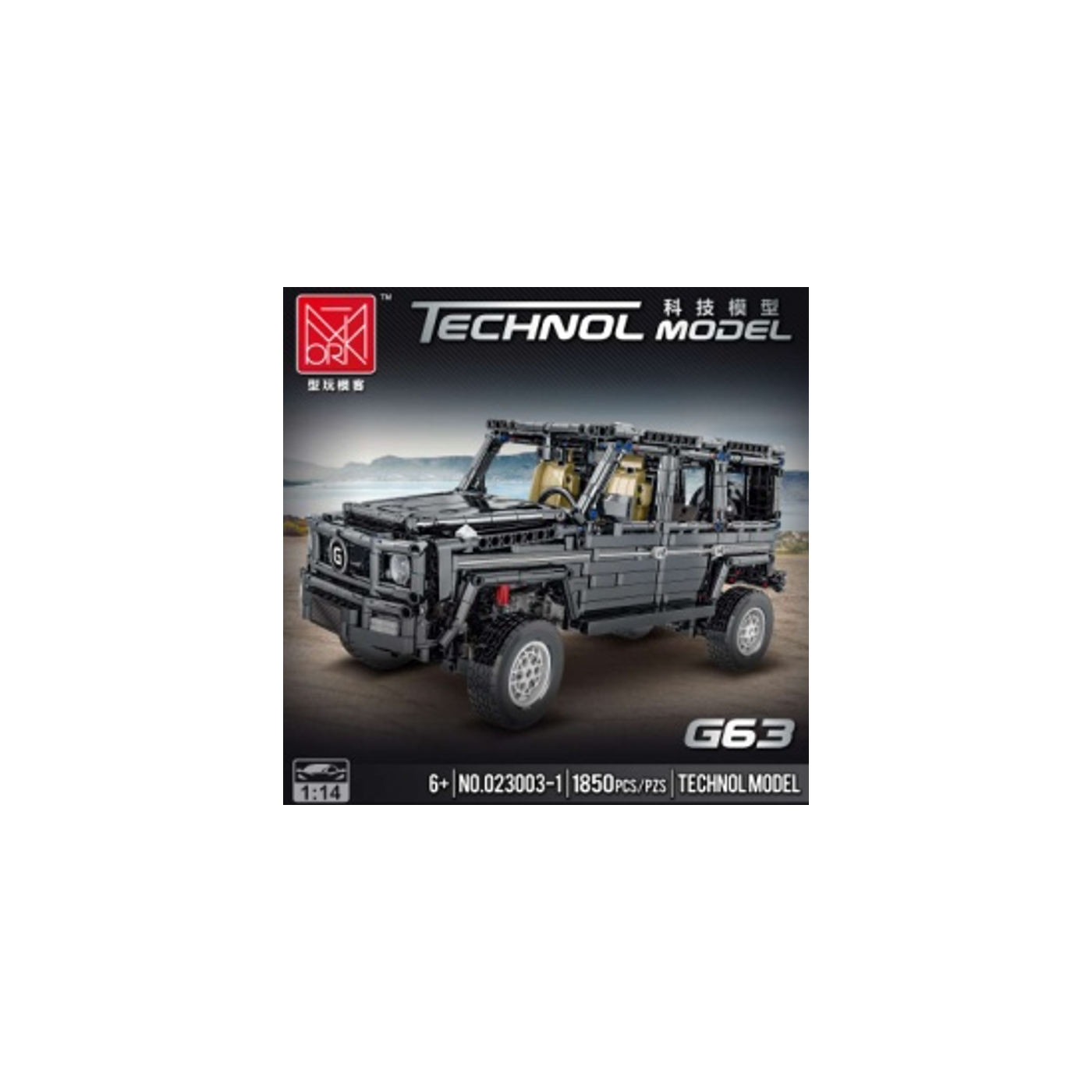 Sada Off-Road autobloků černá 1850 ks.