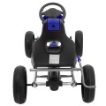  Grand Ride Kart na pedály pro děti 3+ modrá EVA kola nastavení sedadla ruční brzda