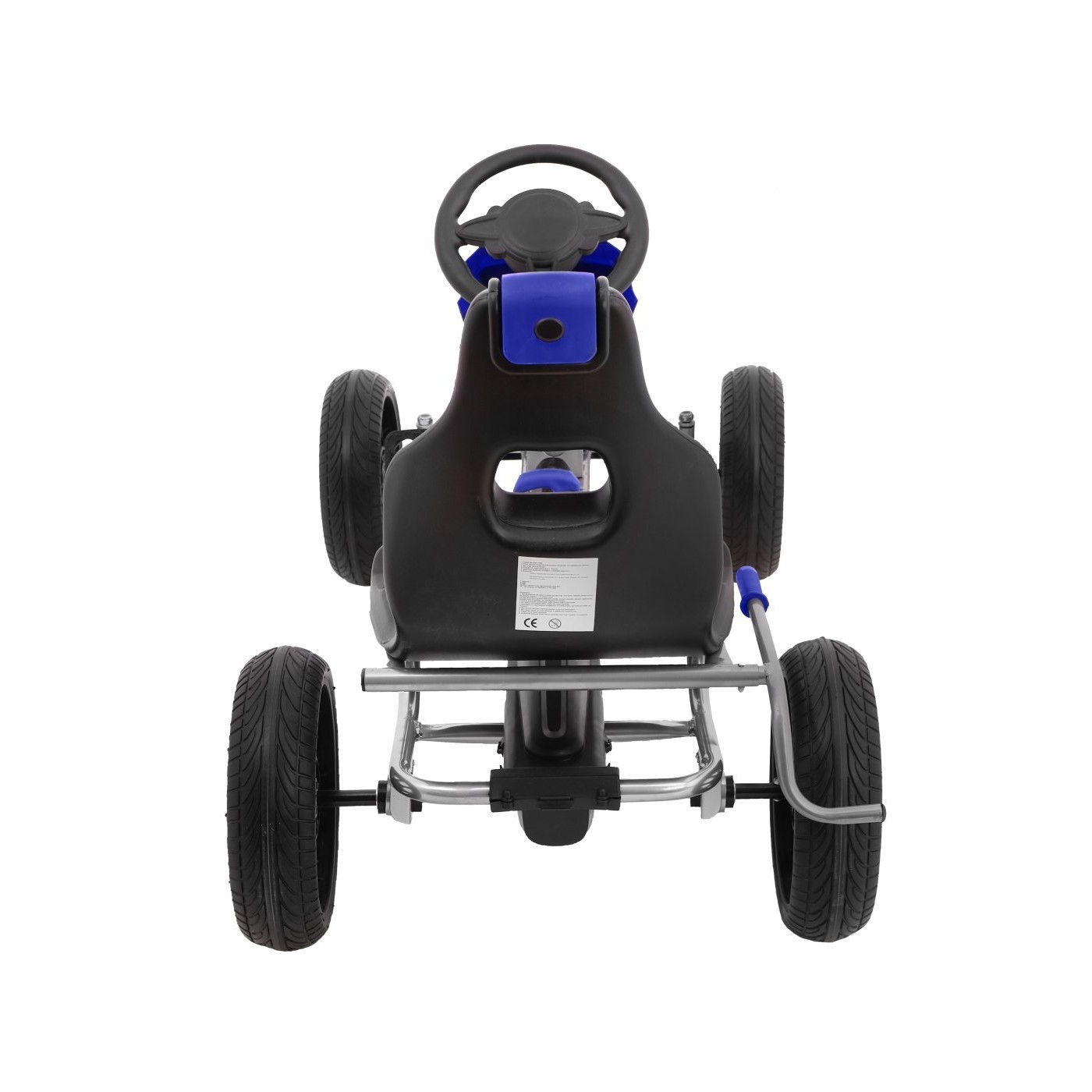  Grand Ride Kart na pedály pro děti 3+ modrá EVA kola nastavení sedadla ruční brzda