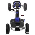  Grand Ride Kart na pedály pro děti 3+ modrá EVA kola nastavení sedadla ruční brzda