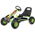 Dětský pedál Air Go-kart na pedály pro děti 3+ zelená + nahuštěné pneumatiky + nastavitelné sedadlo