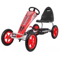 Gokart Full Ahead AIR na pedály pro děti 3+ červená + nastavení sedadla + nafouknutá kola + ruční brzda