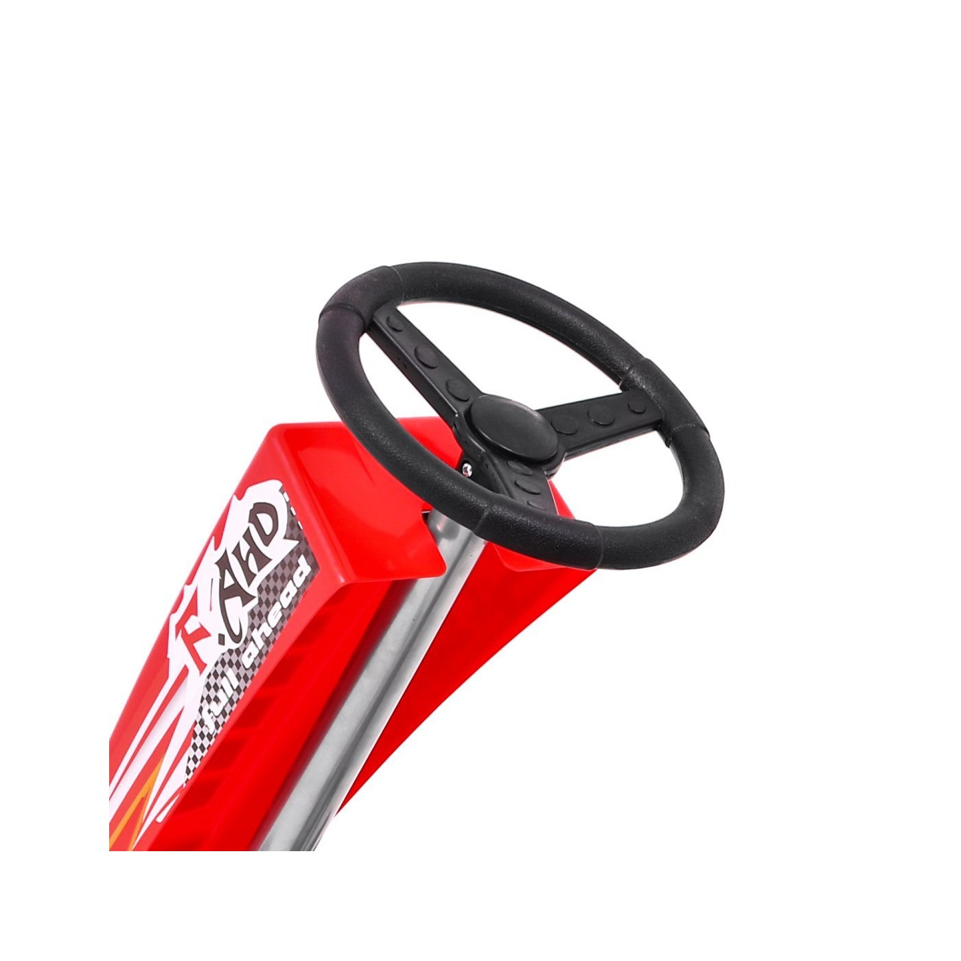Gokart Full Ahead AIR na pedály pro děti 3+ červená + nastavení sedadla + nafouknutá kola + ruční brzda