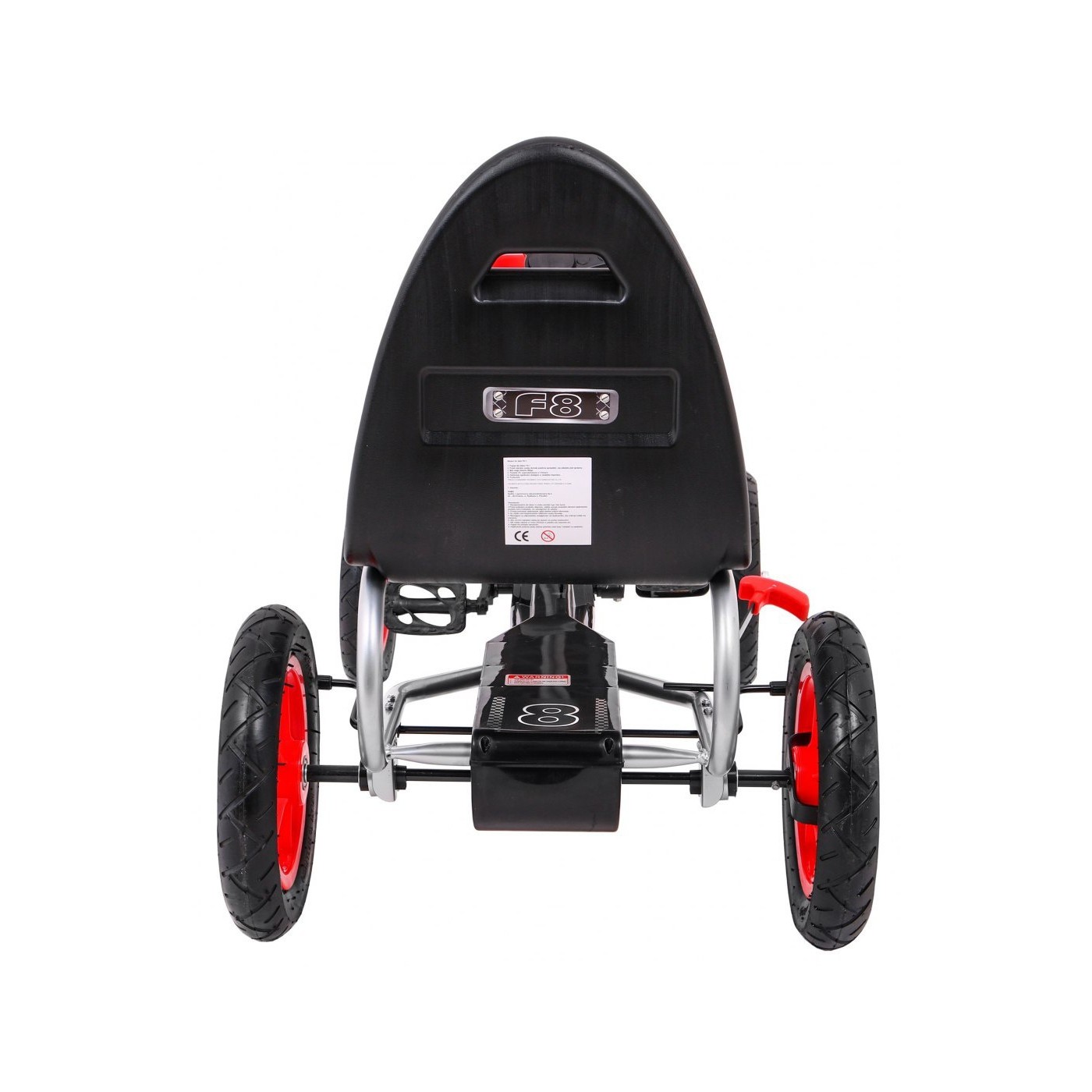 Gokart Full Ahead AIR na pedály pro děti 3+ červená + nastavení sedadla + nafouknutá kola + ruční brzda