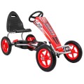 Gokart Full Ahead AIR na pedály pro děti 3+ červená + nastavení sedadla + nafouknutá kola + ruční brzda