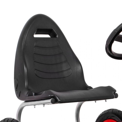 Gokart Full Ahead AIR na pedály pro děti 3+ červená + nastavení sedadla + nafouknutá kola + ruční brzda