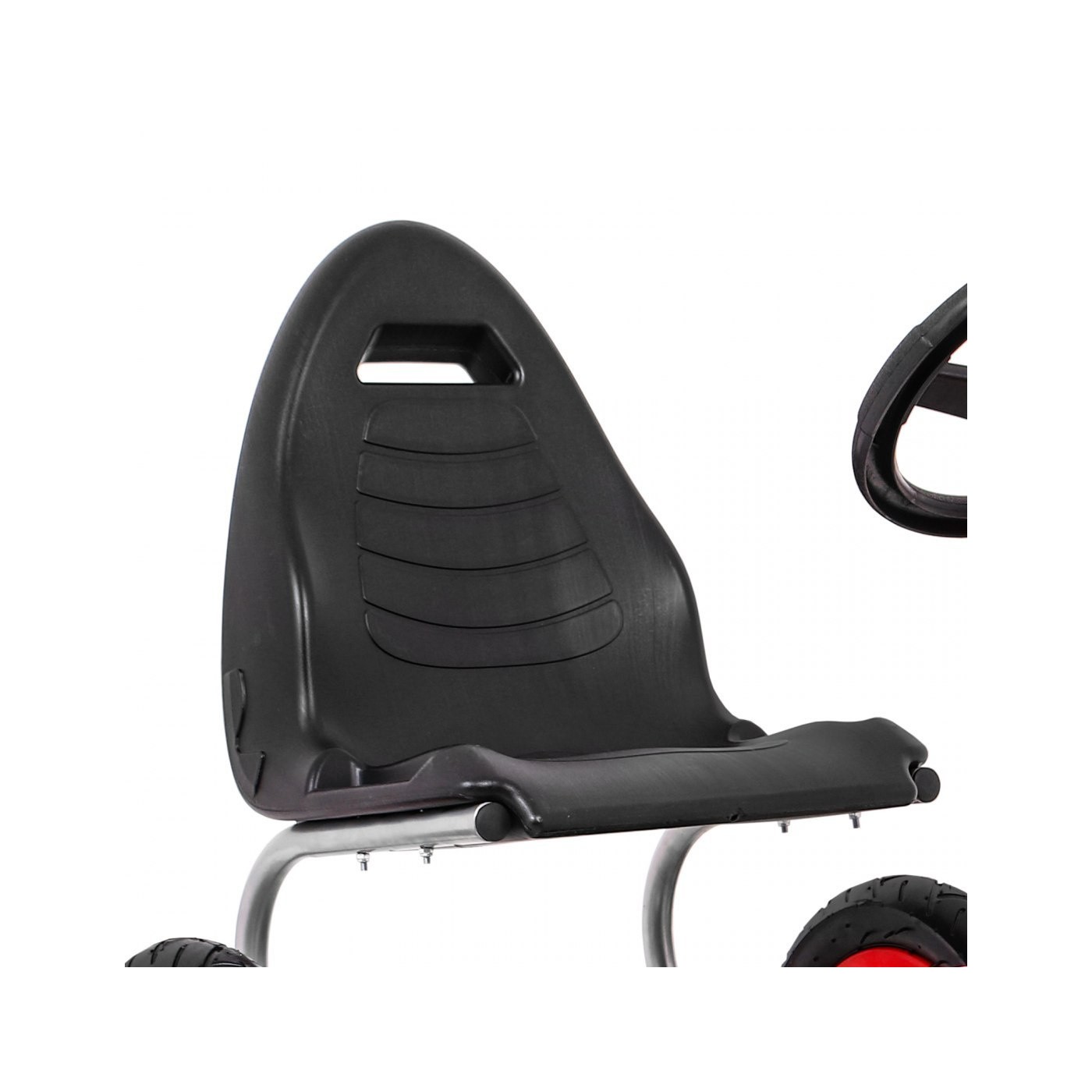 Gokart Full Ahead AIR na pedály pro děti 3+ červená + nastavení sedadla + nafouknutá kola + ruční brzda