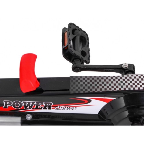 Gokart Full Ahead AIR na pedály pro děti 3+ červená + nastavení sedadla + nafouknutá kola + ruční brzda
