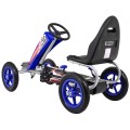Gokart Full Ahead AIR na pedály pro děti 3+ modrá + nastavení sedadla + nafouknutá kola + ruční brzda
