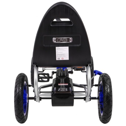 Gokart Full Ahead AIR na pedály pro děti 3+ modrá + nastavení sedadla + nafouknutá kola + ruční brzda