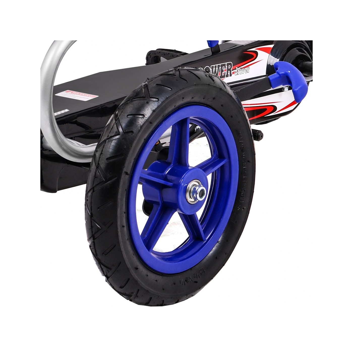 Gokart Full Ahead AIR na pedály pro děti 3+ modrá + nastavení sedadla + nafouknutá kola + ruční brzda