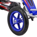 Gokart Full Ahead AIR na pedály pro děti 3+ modrá + nastavení sedadla + nafouknutá kola + ruční brzda