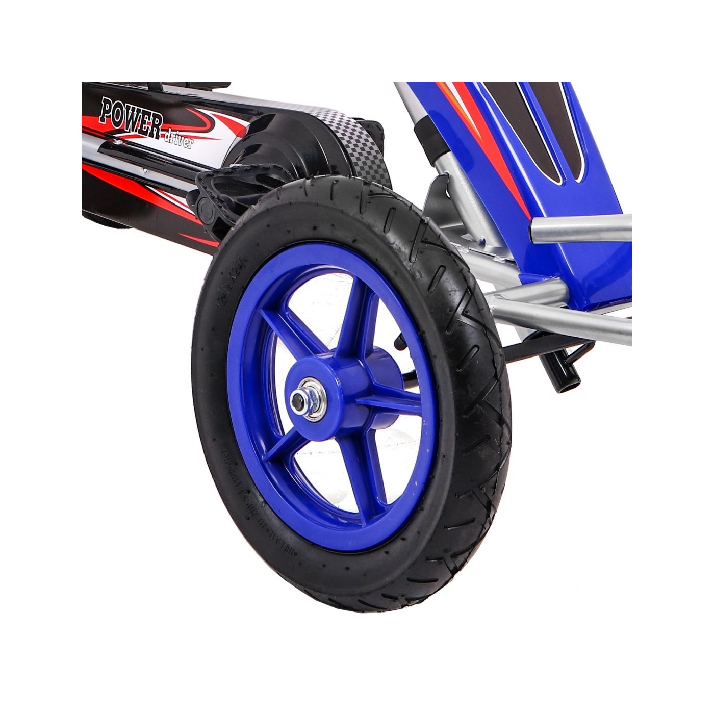 Gokart Full Ahead AIR na pedály pro děti 3+ modrá + nastavení sedadla + nafouknutá kola + ruční brzda