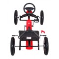 Gokart STAR na pedály pro děti 3+ červená + nastavení sedadla + nafouknutá kola