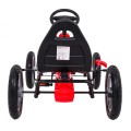 Gokart STAR na pedály pro děti 3+ červená + nastavení sedadla + nafouknutá kola