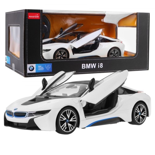 Autíčko R C BMW i8 Bílé otevřené dveře 1 14 RASTAR