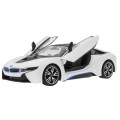 Autíčko R C BMW i8 Bílé otevřené dveře 1 14 RASTAR