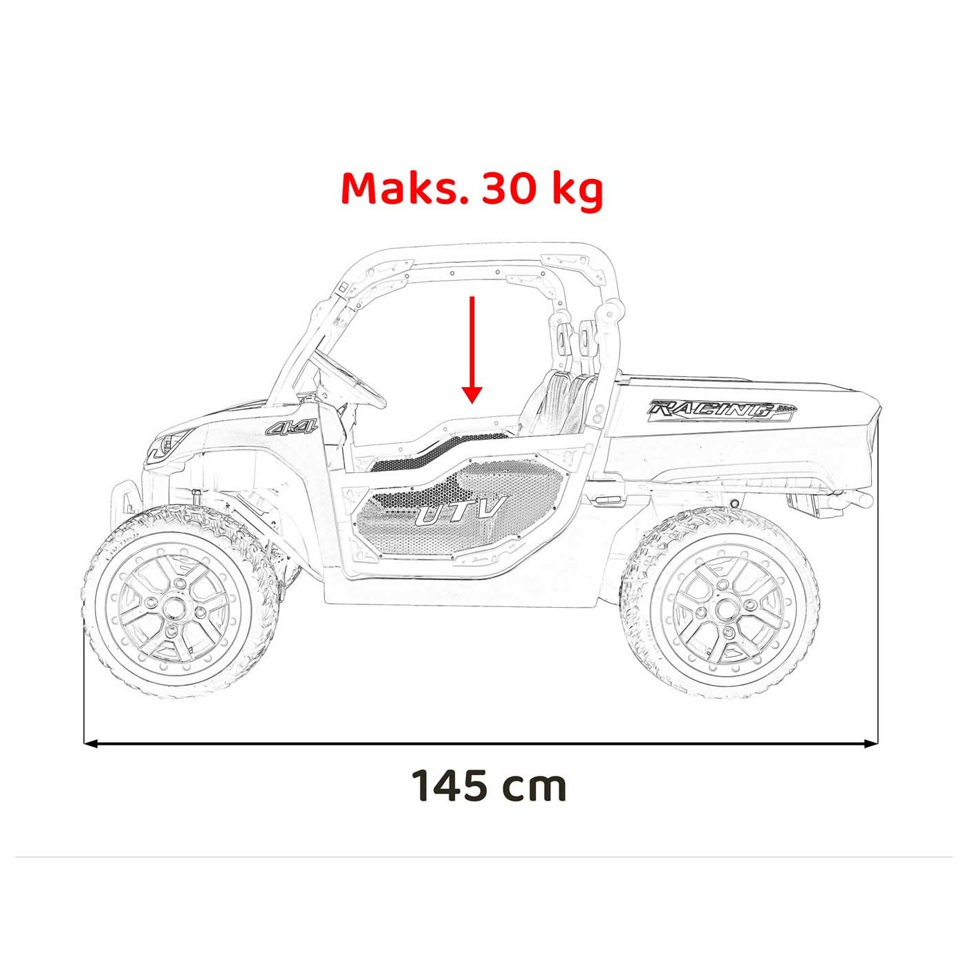 Vozidlo Farmer Truck UTV Racing Zelený