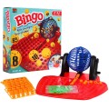 Dětská bingo hra 4+ číselná loterie + naviják kreslící stroj + číselné míčky + karty Zeton
