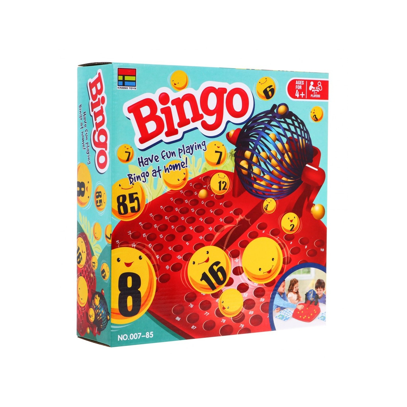 Dětská bingo hra 4+ číselná loterie + naviják kreslící stroj + číselné míčky + karty Zeton