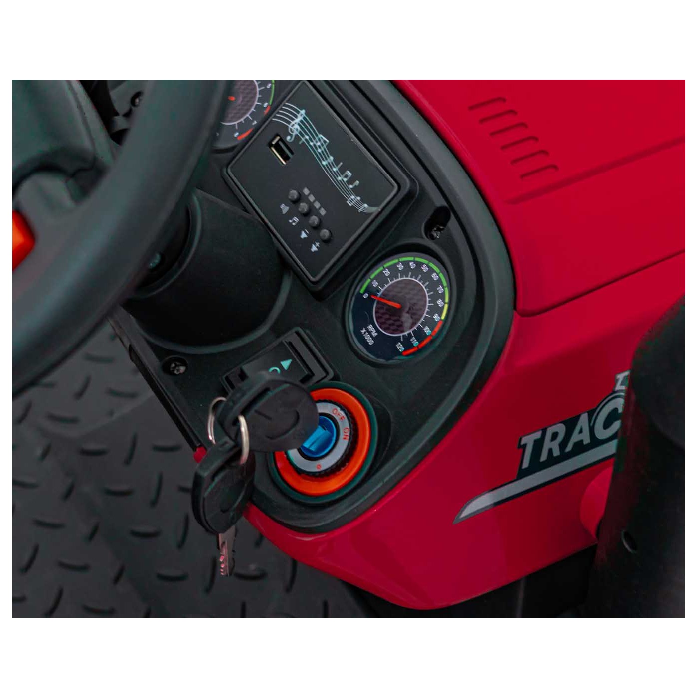 Vozidlo Traktor GROW 1804 Červený
