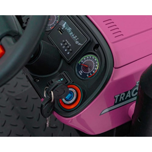 Vozidlo Traktor GROW 1804 Růžový