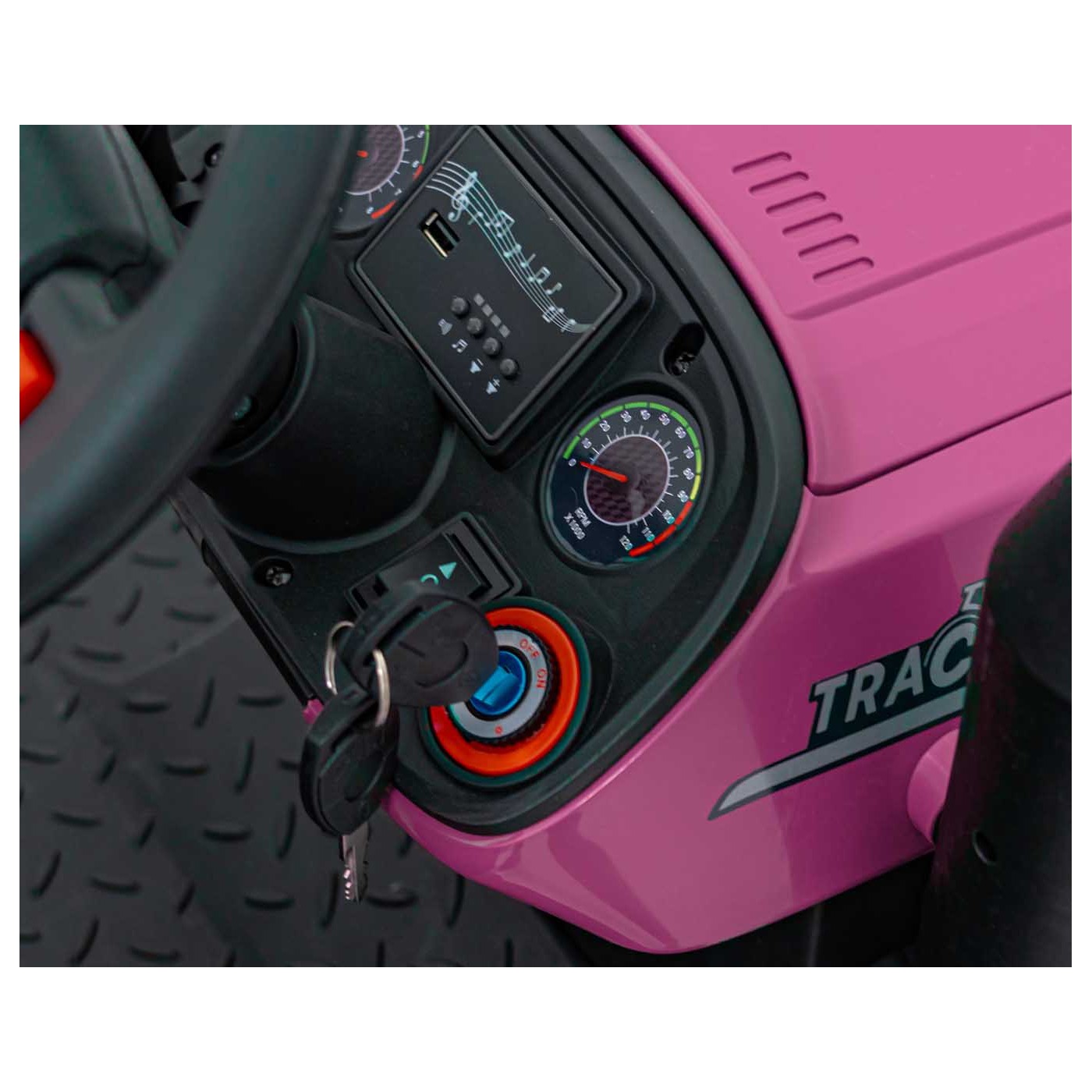 Vozidlo Traktor GROW 1804 Růžový