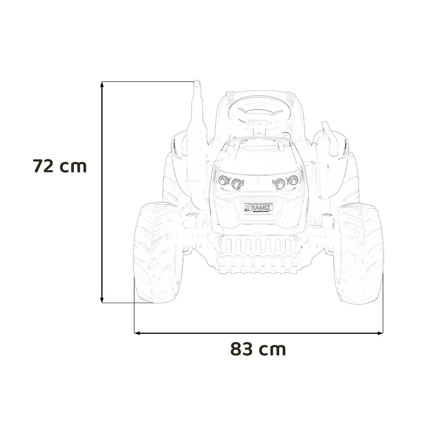 Vozidlo Traktor GROW 1804 Růžový