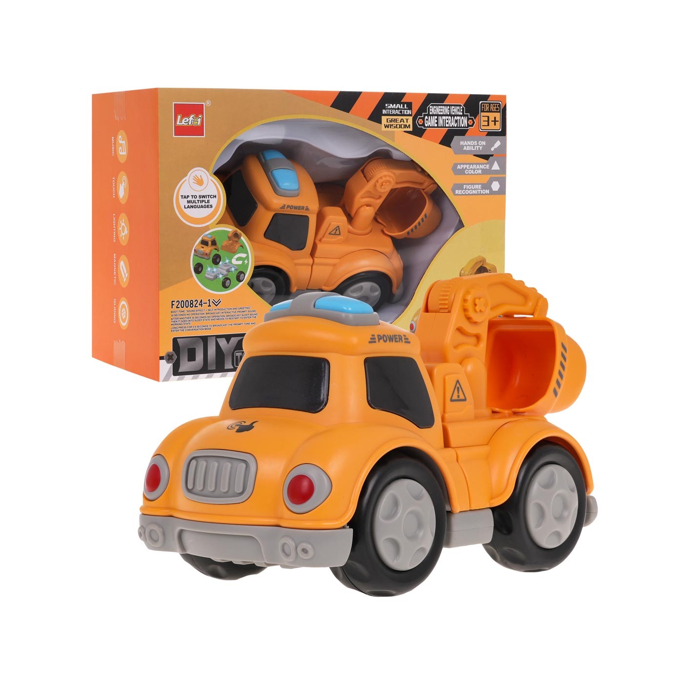 Stavební autobagr s magnety