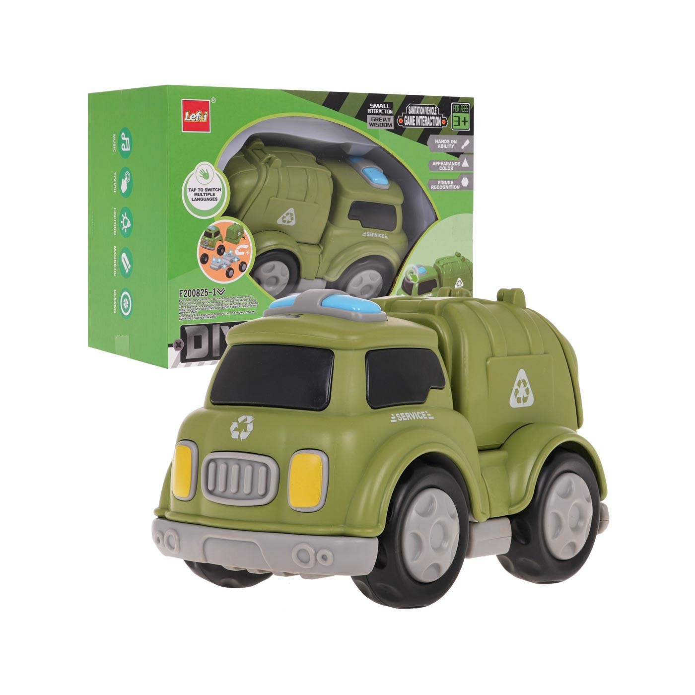 Popelářské auto s magnety